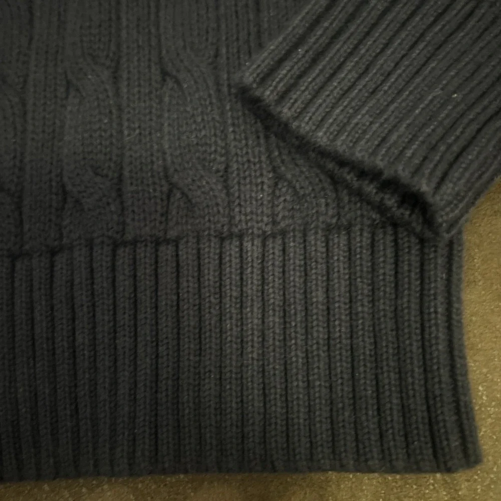 Polo Ralph Lauren Sweater Navy Girls 5 Cable-Knit Cotton Pullover Long Sleeve